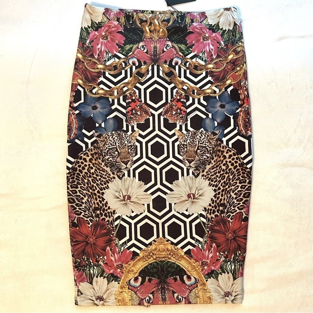 ASOS Fitted Pencil Skirt 6 Print Chains Floral Leopards Geometric Butterfly